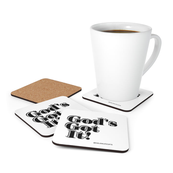 God's Got It -- Corkwood Coaster Set