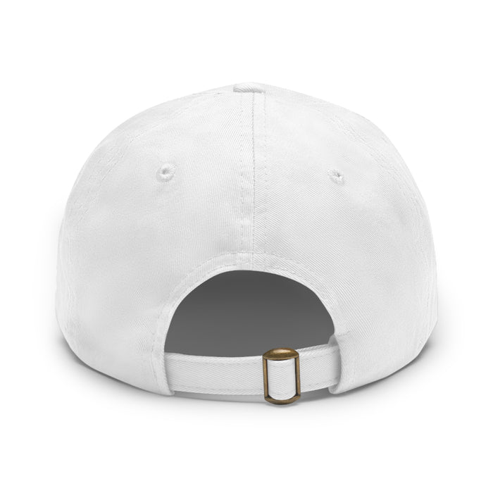 Pray First -- Dad Hat with Leather Patch (Rectangle)