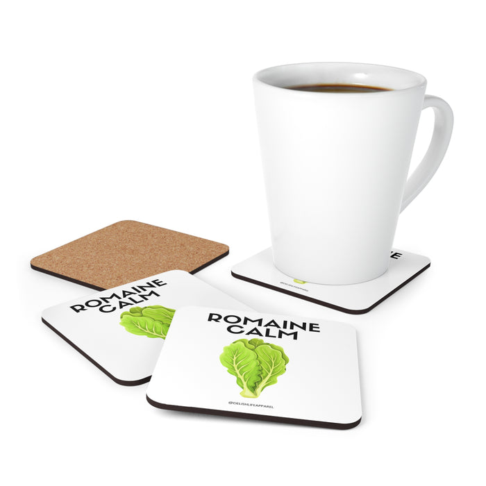 Romaine Calm -- Corkwood Coaster Set