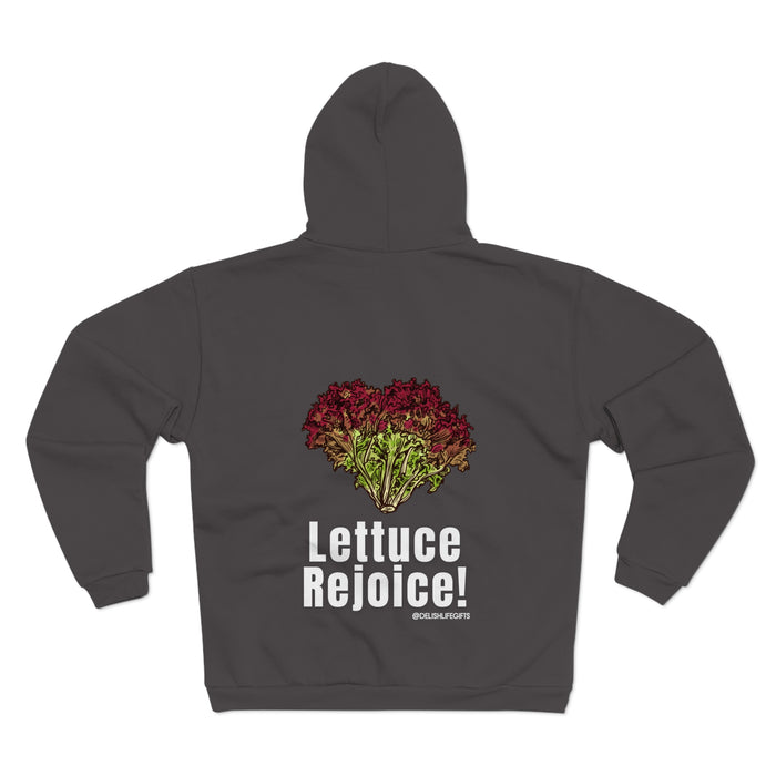 Lettuce Rejoice-- Unisex Hooded Zip Sweatshirt