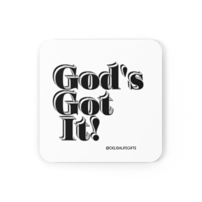 God's Got It -- Corkwood Coaster Set