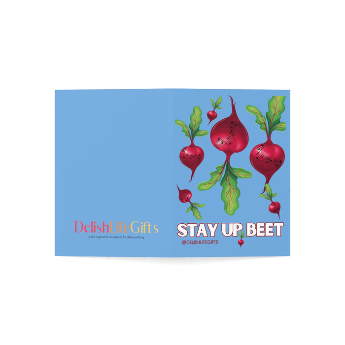 Stay Up Beet -- Greeting Cards (1, 10, 30, and 50pcs)