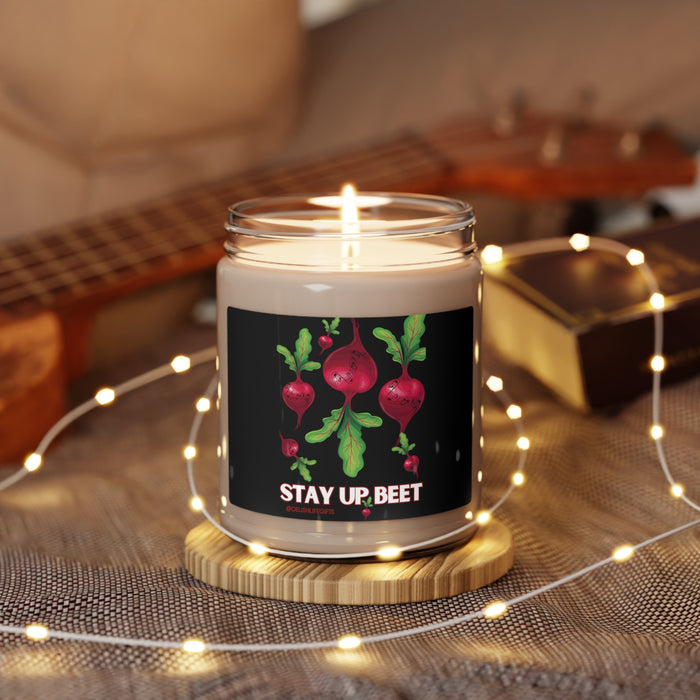 Stay Up Beet -- Cinnamon & Vanilla Scented Soy Candle, 9oz