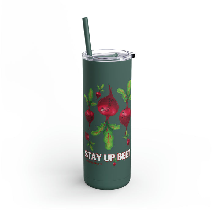 Stay Up Beet -- Maars Maker Skinny Matte Tumbler, 20oz