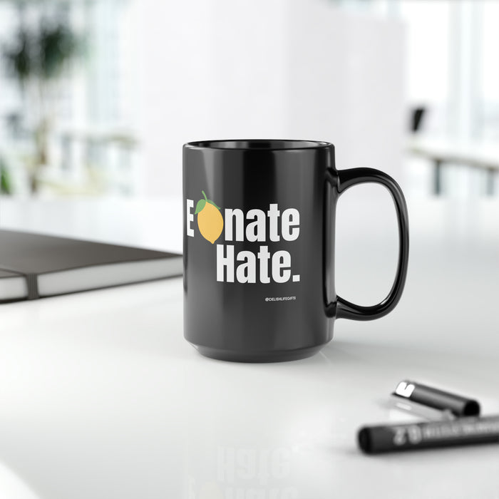 Elemonate Hate -- Black Mug, 15oz