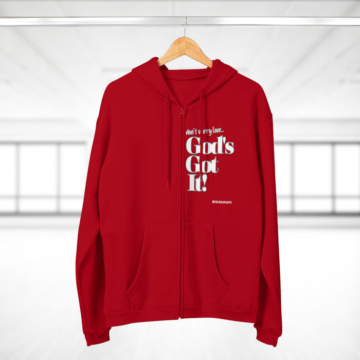 God's Got It -- Unisex Hooded Zip Sweatshirt