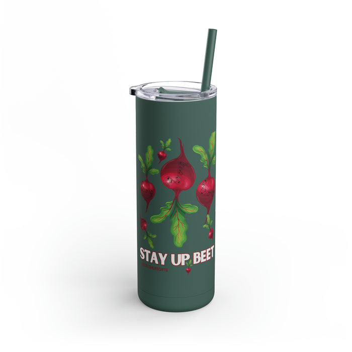 Stay Up Beet -- Maars Maker Skinny Matte Tumbler, 20oz