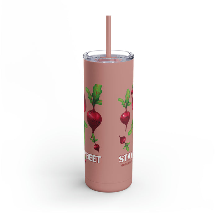 Stay Up Beet -- Maars Maker Skinny Matte Tumbler, 20oz