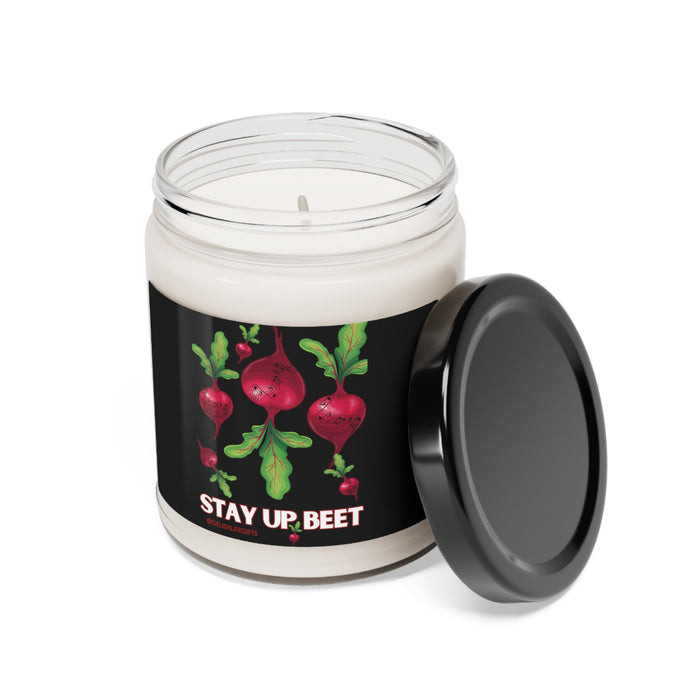 Stay Up Beet -- Cinnamon & Vanilla Scented Soy Candle, 9oz