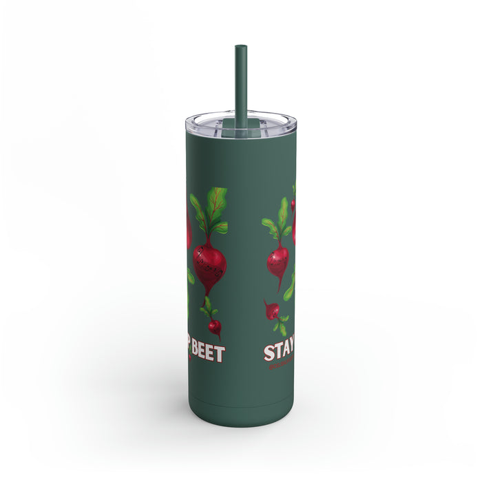 Stay Up Beet -- Maars Maker Skinny Matte Tumbler, 20oz