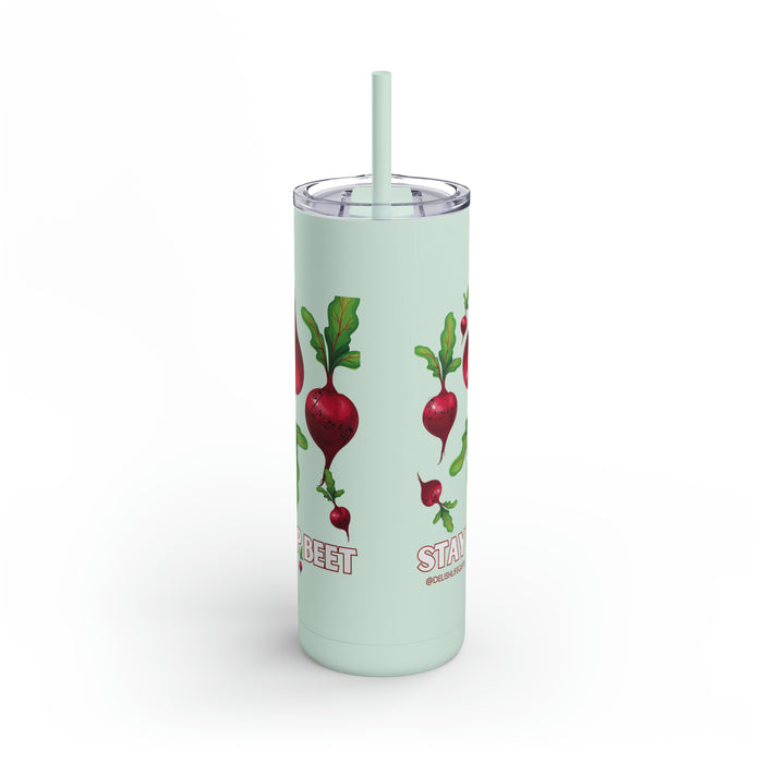 Stay Up Beet -- Maars Maker Skinny Matte Tumbler, 20oz